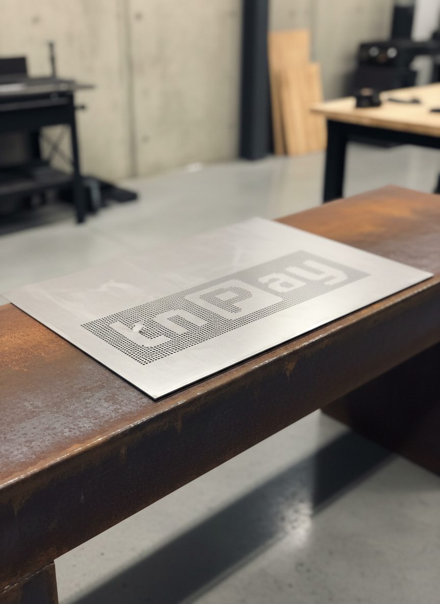 Par de maceteros cúbicos de corten en jardín con suelo de grava y ficus