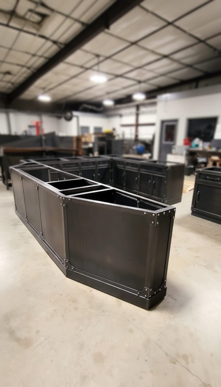 Panel perforado negro en pared de cocina con utensilios colgados